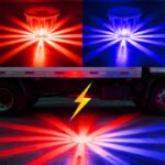 6 dual-color LED watermelon lights, 2-color flashing side marker turn signals with frames, suitable for trailers and semi-trailer trucks. - Image 3