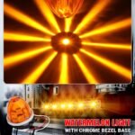 6-Piece Plastic Watermelon LED Dual-Function Flashing/Steady-On Outline Lights Watermelon-shaped side marker lights, tail lights, and roof lights Suitable for trailers, trucks, semi-trailers, heavy-duty trucks, buses, and vans - Image 3