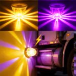 6 dual-color LED watermelon lights, 2-color flashing side marker turn signals with frames, suitable for trailers and semi-trailer trucks. - Image 6