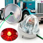 2 Glass Watermelon Lamps with Transparent Lens LED Side Markers, IP67, Suitable for Trucks, Trailers, and Off-Road Vehicles - Image 3