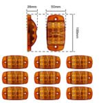 12-Pack Amber 4-Inch LED Side Marker Turn Signals with Flashing, for Trucks, Trailers, Pickup Trucks, SUVs - Image 3