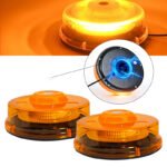 2 amber warning strobe lights, UFO-shaped with magnetic base, 9-80V cigarette lighter adapter, suitable for trucks, SUVs, fire trucks, snowplows, and rescue vehicles. - Image 5