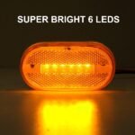 10Pcs Rectangular 4 Inch LED Front Rear Side Marker Clearance Lights Indicator [DOT Certified] for RV Camper Motorhome Truck Trailer - Image 2