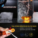 10 Pcs 2.5 Inch Amber Mini Sealed Side Marker Light Chrome Bezel 3 LED for Heavy Duty Truck Trailer Caravan ATV Waterproof Bulbs 12V DC QR12 - Image 7