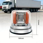 Single-Unit New LED Rotating Warning Light, Flashing 12V-24V, Aluminum Base Emergency Warning Light - Image 4