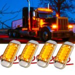 10Pcs6-inch Amber Trailer Side Marker Lights with Chrome Trim For trailers, trucks, tractors, pickup trucks, RVs, vans, trucks, and buses - Image 2