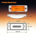 12-Pack High-Brightness COB Chrome-Plated Light Bar Trailer Signal Lights Dual-Function Steady/Flashing Light Source Compatible with Trucks, Heavy-Duty Pickups, RVs, and SUVs 24V DC - Image 3