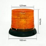 2Pcs Amber Warning Flashing Light with Magnetic Base, 12-24V Warning Safety Flashing Light, Suitable for Trucks, SUVs, Fire Trucks, Snow Plows, and Rescue Vehicles - Image 3