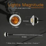 50-Pack 3/4-Inch Amber Red 3 LED Sealed Side Marker Lights Turn Signal Lights for Trailer, Van, Truck, Tractor, with Stainless Steel Ring, 12V DC - Image 3