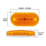 10Pcs Rectangular 4 Inch LED Front Rear Side Marker Clearance Lights Indicator [DOT Certified] for RV Camper Motorhome Truck Trailer - Image 3