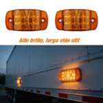 12-Pack Amber 4-Inch LED Side Marker Turn Signals with Flashing, for Trucks, Trailers, Pickup Trucks, SUVs