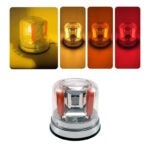 Single-Unit New LED Rotating Warning Light, Flashing 12V-24V, Aluminum Base Emergency Warning Light