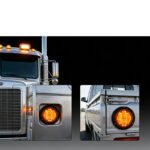 2Pcs 4 Inch Round Amber Super Bright 40 LED Diodes Mid-Turn Signal Tail Sealed Lights Rubber Grommet & 3-Prong Wire Pigtails for Trucks Trailers RV Boat Waterproof Flush Mount 12V - Image 4