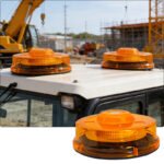 2 amber warning strobe lights, UFO-shaped with magnetic base, 9-80V cigarette lighter adapter, suitable for trucks, SUVs, fire trucks, snowplows, and rescue vehicles. - Image 2