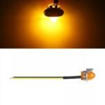 50-Pack Amber Mini Watermelon Lights, 3/4-inch Diameter, Vintage Dome Lens, Chrome-Plated Visor Frame, Suitable for Freightliner, Kenworth, Peterbilt Trailers and Heavy-Duty Trucks - Image 5