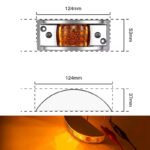 6-Piece Set of 4/5-Inch Rectangular Chrome-Plated Armored Gap Lights with Side Marker Lights 12 Amber and Red LEDs - Image 5