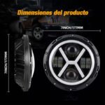 2Pack 7-Inch Round LED Off-Road Lights with X-Shaped DRLs – 8000 Lumens Spot & Flood Combo Work Lights – Compatible with Wrangler, ATV, SUV, UTV, Trucks, Pickups, 4x4s, F-150 - Image 3