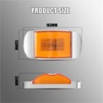 10Pcs Amber Red LED Indicator Light Strip with Light Guide Plate, 12-24V Universal Type, Suitable for All Vehicle Models Including Trucks, Pickup Trucks, Trailers, Off-Road Vehicles, Buses, etc. - Image 2