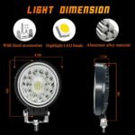4 Pack LED Light Pods for Trucks, 4 Inch LED Tractor Work Lights 120W Round Spot Off Road Driving Light for ATV UTV RV Golf Cart Go Kart Lawn Mower SUV Offroad Lights - Image 3