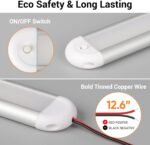 4Pack 12V LED Interior Light Bar 120LEDs 1800LM 8W DC Frosted 12 Volt led Strip Lights with ON/Off Switch 12v led Light Enclosed Trailer Truck Interior Lights for Camper Truck Van RV Trailer Cargo - Image 2