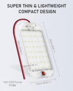 4 Pack Dome Light for RV Interior, 48LED 800LM Ultra Bright 12 Volt LED White Lights, RV Ceiling Light with Switch Control, Ideal for Car Van Truck Camper Lorry Motorhome Boat - Image 3