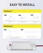 4 Pack Dome Light for RV Interior, 48LED 800LM Ultra Bright 12 Volt LED White Lights, RV Ceiling Light with Switch Control, Ideal for Car Van Truck Camper Lorry Motorhome Boat - Image 7