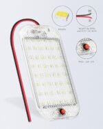 4 Pack Dome Light for RV Interior, 48LED 800LM Ultra Bright 12 Volt LED White Lights, RV Ceiling Light with Switch Control, Ideal for Car Van Truck Camper Lorry Motorhome Boat - Image 2