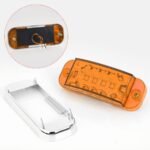 10Pcs6-inch Amber Trailer Side Marker Lights with Chrome Trim For trailers, trucks, tractors, pickup trucks, RVs, vans, trucks, and buses - Image 5