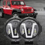 2pack 7 INCH Headlight+ 4 INCH Fog Lights Fit For 2001-2016 Freightliner Coronado,DOT Headlights with Amber Turn Signals&White DRL,800% Brightness 6000K White Hi/Low Sealed Beam