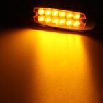 10-Pack 6-Inch Amber/Red 12LED Side Marker Lights with Stainless Steel Frame for Semi-Trucks, Pickup Trucks, Trailers, SUVs, and Buses - Image 5