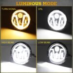 2pack 7 INCH Headlight+ 4 INCH Fog Lights Fit For 2001-2016 Freightliner Coronado,DOT Headlights with Amber Turn Signals&White DRL,800% Brightness 6000K White Hi/Low Sealed Beam - Image 2