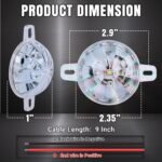 10-Pack Universal Waterproof LED Underbody Lights, LED Watermelon Lights 12V Color Flashing, Suitable for Trucks, Off-Road Motorcycles, Electric Vehicle Underbody Lights, Car Underbody Ambient Lighting Kit - Image 5