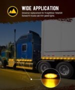 10-Pack 6.5-Inch Smoked Lens Amber 16LED Oval Clearance Lights with Chrome Bezels for Pickups, Buses, Trucks, Vans, Trailers, and Trucks, 12V DC - Image 4