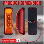 10Pcs 3 Led Trailer Light 3.9 Inch Front Rear Side Marker Lights Clearance Indicator Waterproof Sealed Surface Mounted Marker Light for RV Truck Trailer UTE UTV 12VDC - Image 5