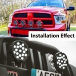 7 Inch Round Off Road LED Lights 51W 5000LM Spot & Flood Combo IP67 Waterproof Driving/Fog Lights for Trucks, Jeep, SUV, ATV, UTV, 4x4, Boat 4 Pack Red - Image 5