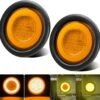 Show the full set of 4 inch round amber LED tail lights, perfect for trailers, trucks, RVs, and boats. Waterproof and durable with a rubber grommet seal.