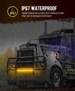 10-Pack 6.5-Inch Smoked Lens Amber 16LED Oval Clearance Lights with Chrome Bezels for Pickups, Buses, Trucks, Vans, Trailers, and Trucks, 12V DC - Image 5