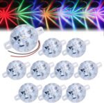 10-Pack Universal Waterproof LED Underbody Lights, LED Watermelon Lights 12V Color Flashing, Suitable for Trucks, Off-Road Motorcycles, Electric Vehicle Underbody Lights, Car Underbody Ambient Lighting Kit