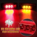 10Pcs 3 Led Trailer Light 3.9 Inch Front Rear Side Marker Lights Clearance Indicator Waterproof Sealed Surface Mounted Marker Light for RV Truck Trailer UTE UTV 12VDC - Image 6