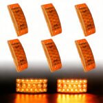 6-Pack 6-Inch Rectangular Lights 21 LED Trailer Brake Signal Light Strip Dual-Function Flashing & Sequential Compatible with Trucks, Heavy-Duty Pickups, RVs, SUVs 12V DC