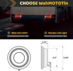 2pcs 4 inch Round Amber 64 LEDs Trailer Trucks Halo Turn Signal Parking Tail Light Marker Lights w/Rubber Grommet Sealed Waterproof IP67 For Boat/RV/Van, DC 12V - Image 2