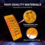 6-Pack 6-Inch Rectangular Lights 21 LED Trailer Brake Signal Light Strip Dual-Function Flashing & Sequential Compatible with Trucks, Heavy-Duty Pickups, RVs, SUVs 12V DC - Image 2