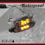 10 Pcs 2.5 Inch Amber Mini Sealed Side Marker Light Chrome Bezel 3 LED for Heavy Duty Truck Trailer Caravan ATV Waterproof Bulbs 12V DC QR12 - Image 5