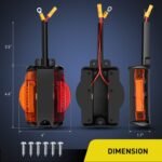 2-Pack LED Trailer Fender Lights — DOT Certified, Pre-Wired Clearance Lights; Chrome Finish with Amber Front Lights and Red Rear Lights — Suitable for Trucks, Campers, and RVs - Image 5