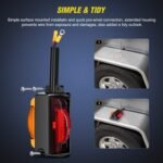 2-Pack LED Trailer Fender Lights — DOT Certified, Pre-Wired Clearance Lights; Chrome Finish with Amber Front Lights and Red Rear Lights — Suitable for Trucks, Campers, and RVs - Image 9