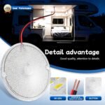 4-Pack 4-Inch 12V/24V LED Interior Dome Lights / Trunk Lights, 6500K White, with Switch — Suitable for Enclosed Trailers, Trucks, Campers, Vans, RVs, Utility Trailers, and Cargo Compartments. - Image 3