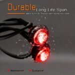 50-Pack 3/4-Inch Amber Red 3 LED Sealed Side Marker Lights Turn Signal Lights for Trailer, Van, Truck, Tractor, with Stainless Steel Ring, 12V DC - Image 5