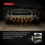 10 Pcs 2.5 Inch Amber Mini Sealed Side Marker Light Chrome Bezel 3 LED for Heavy Duty Truck Trailer Caravan ATV Waterproof Bulbs 12V DC QR12 - Image 6