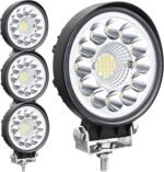 4 Pack LED Light Pods for Trucks, 4 Inch LED Tractor Work Lights 120W Round Spot Off Road Driving Light for ATV UTV RV Golf Cart Go Kart Lawn Mower SUV Offroad Lights