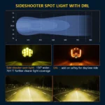 2pack 7 Inch Round LED Offroad Light with DRL, 90W Driving Light LED Light Bar, 8000LM Spot Flood Combo Work Light for Wrangler, ATV, SUV, UTV, Trucks, Pickup, 4x4, F150 - Image 8